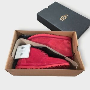 UGG Neumel Women Red Chukka Ankle Boots Size 9 EU 39 Mens 7 New With Defects
